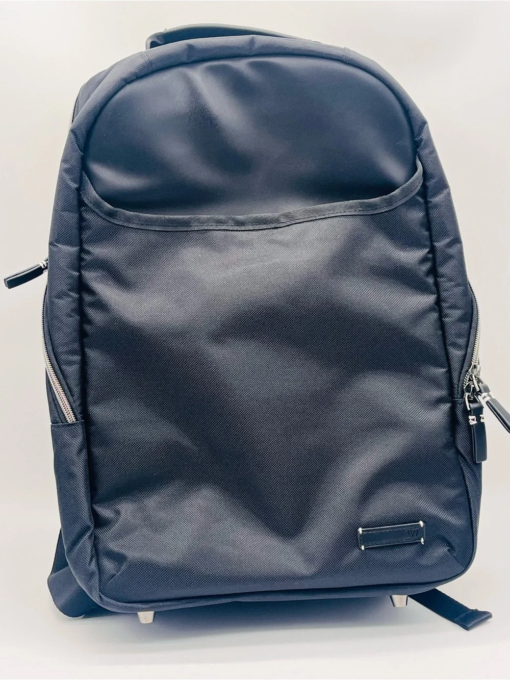 Travis & Wills Lennox Laptop 15" Black Travel Backpack Vegan Trolley Strap - Picture 1 of 11